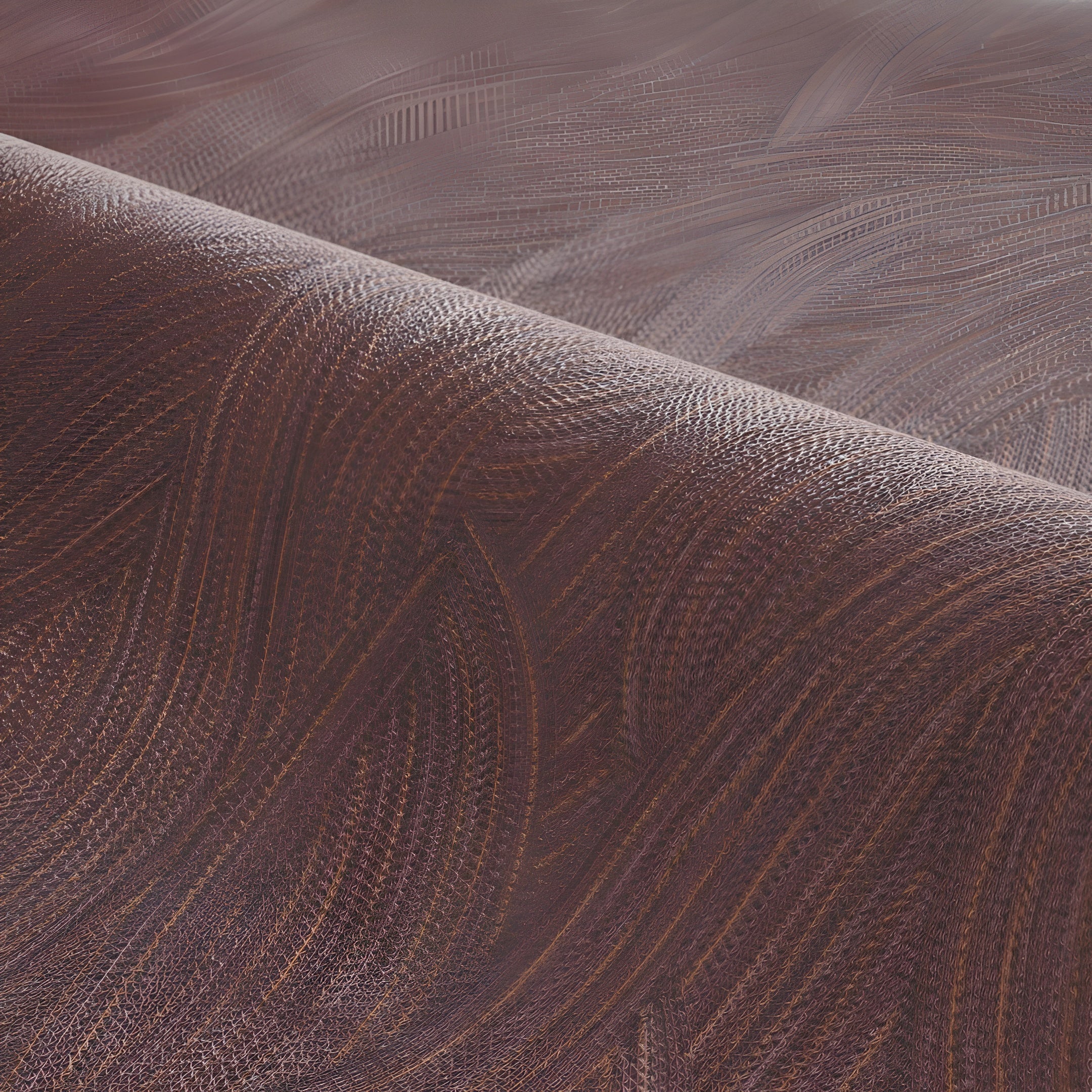 Structural wallpaper with an abstract wavy pattern JASSINE - PRUNE burgundy