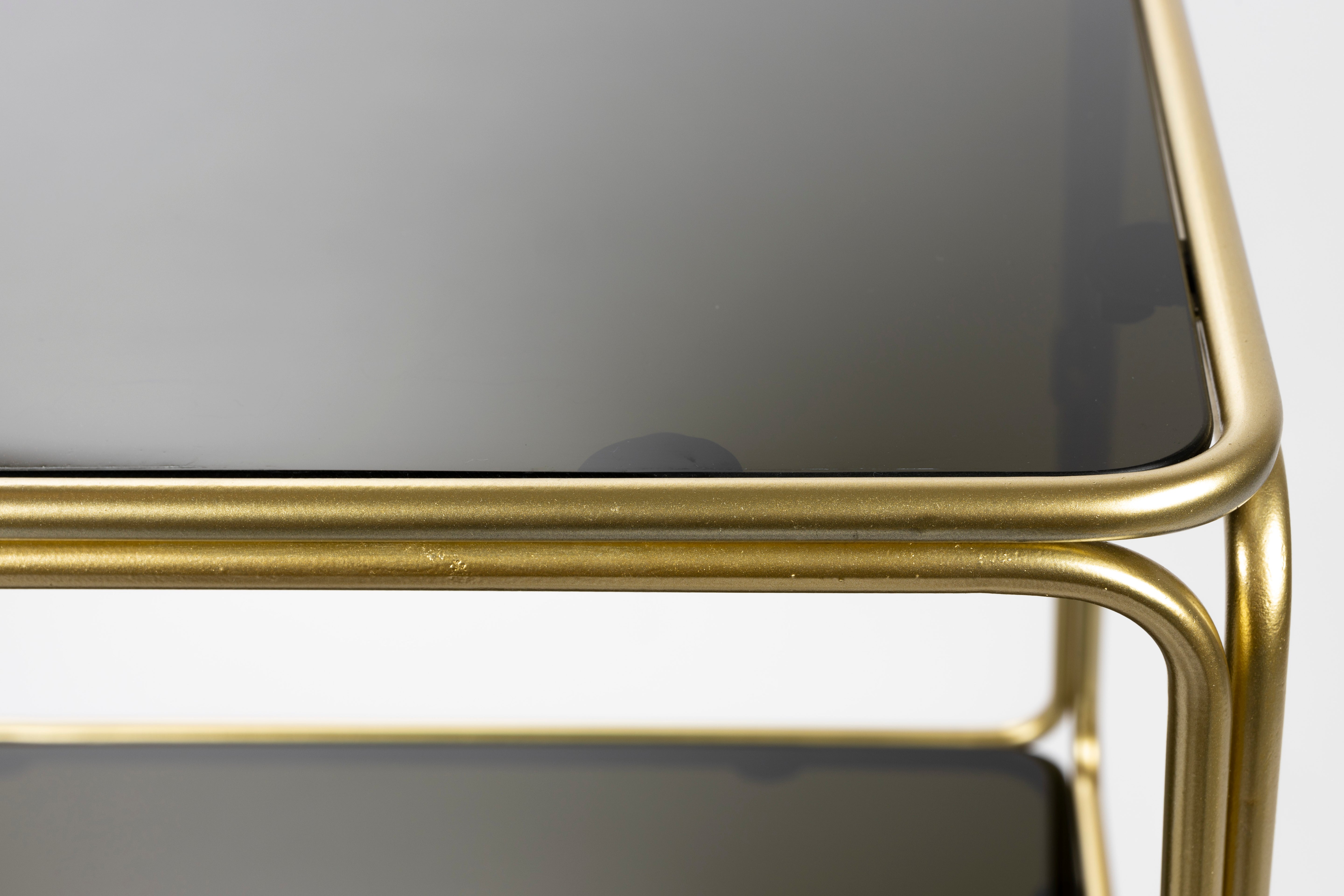 LIAH shelf with glass and gold base