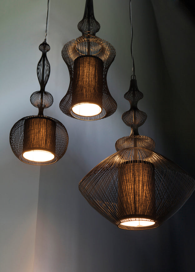Schwarze Tibet -Hanglampe