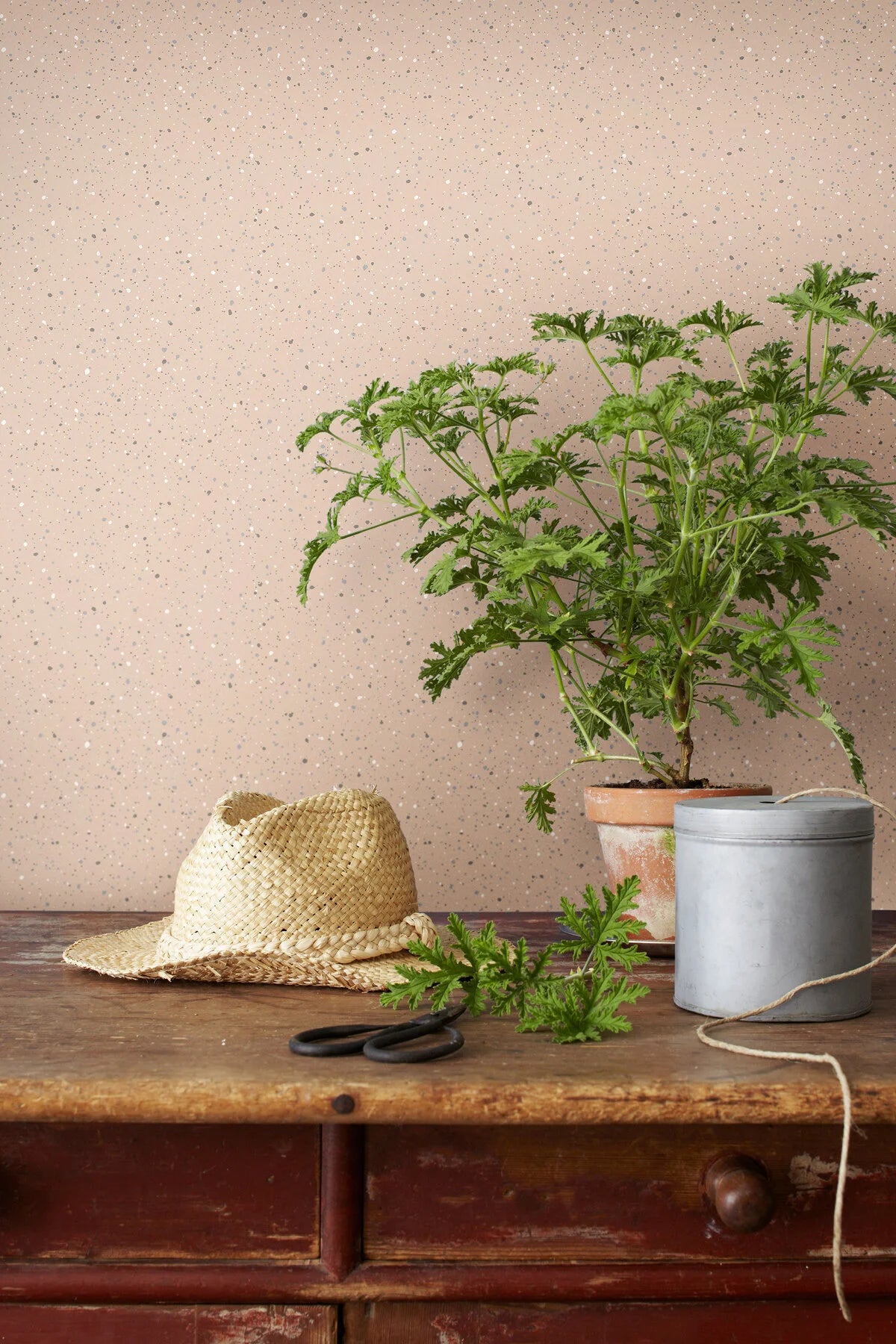 Vlies-Tapete mit Punkten JOHAN rosa