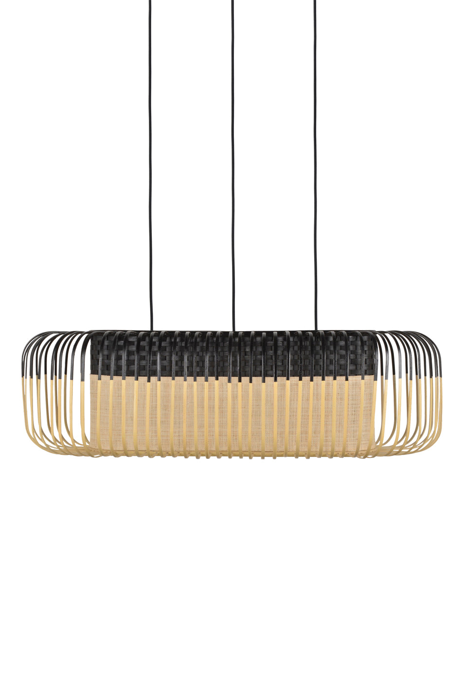 Schwarze ovale Hanglampe
