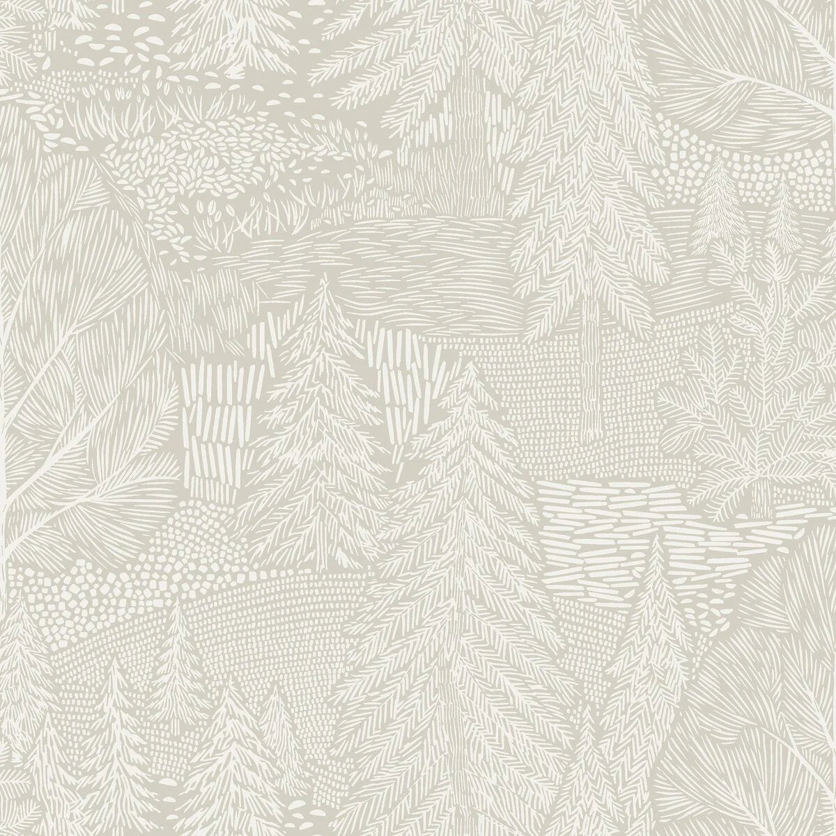 Tapete mit Pflanzenmotiv Bäume NORTHERN FOREST beige