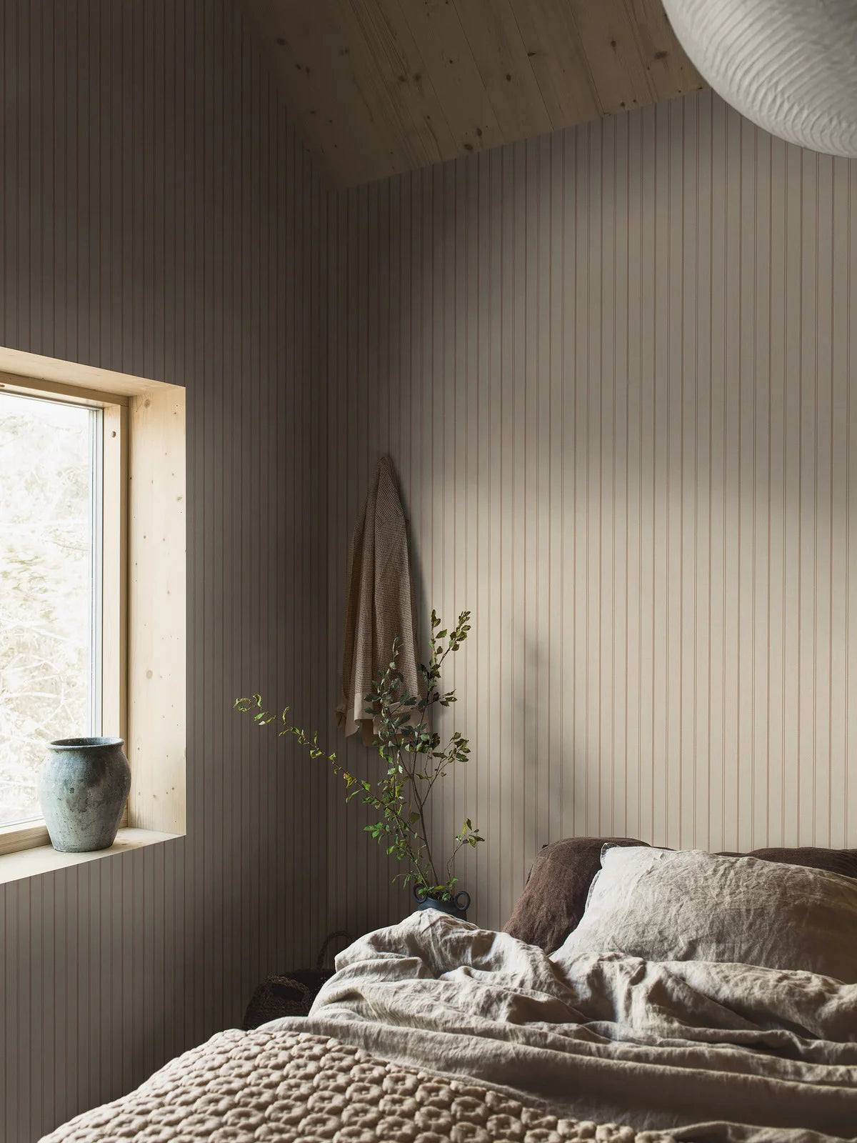 Tapete mit Streifen WOODLAND STRIPE beige