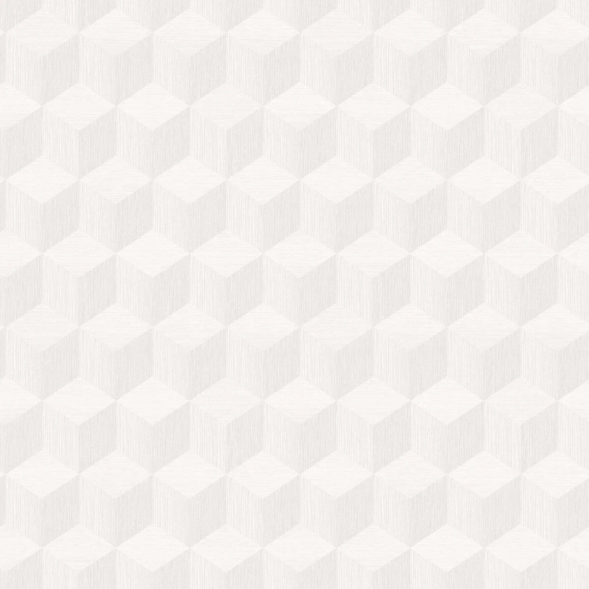 Vlies-Tapete mit geometrischem Muster CUBE gebrochenes Weiß