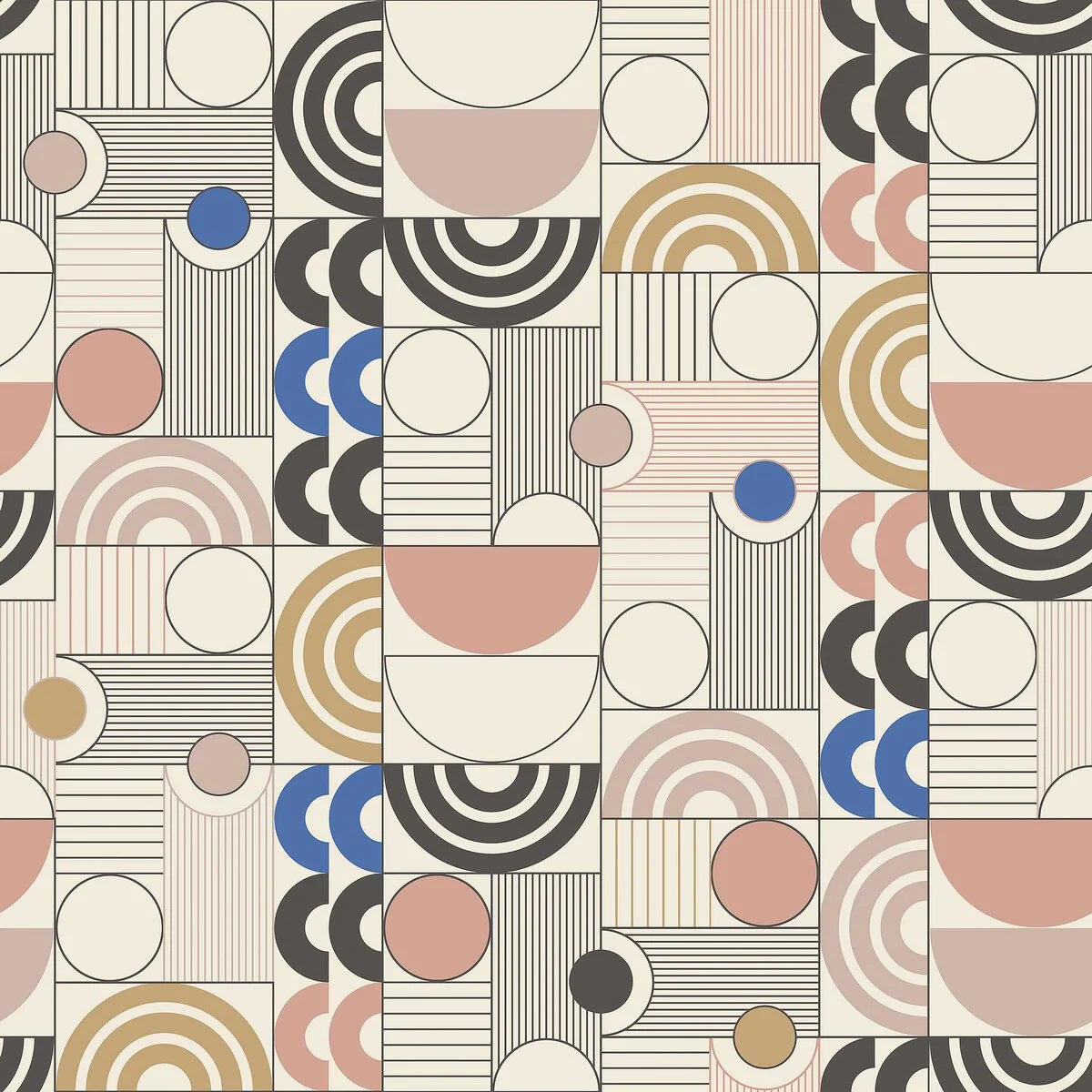 Vlies-Tapete mit geometrischem Muster COSMOPOLITAN beige