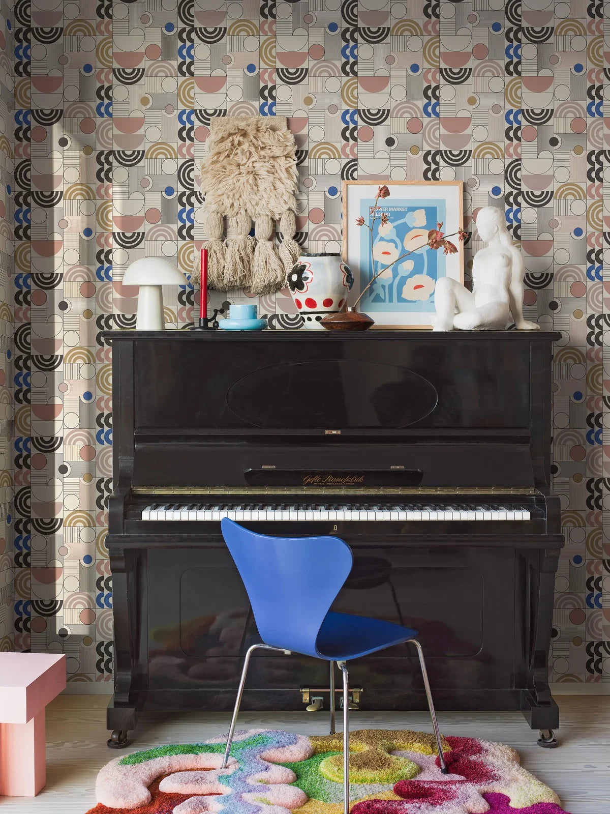 Vlies-Tapete mit geometrischem Muster COSMOPOLITAN beige