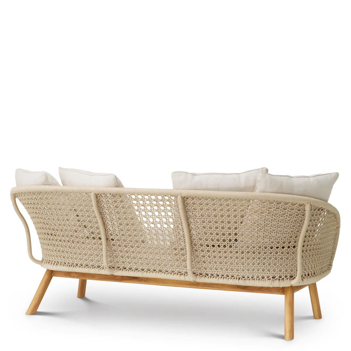 Sofa außen TRINITY creme mit Holzgestell