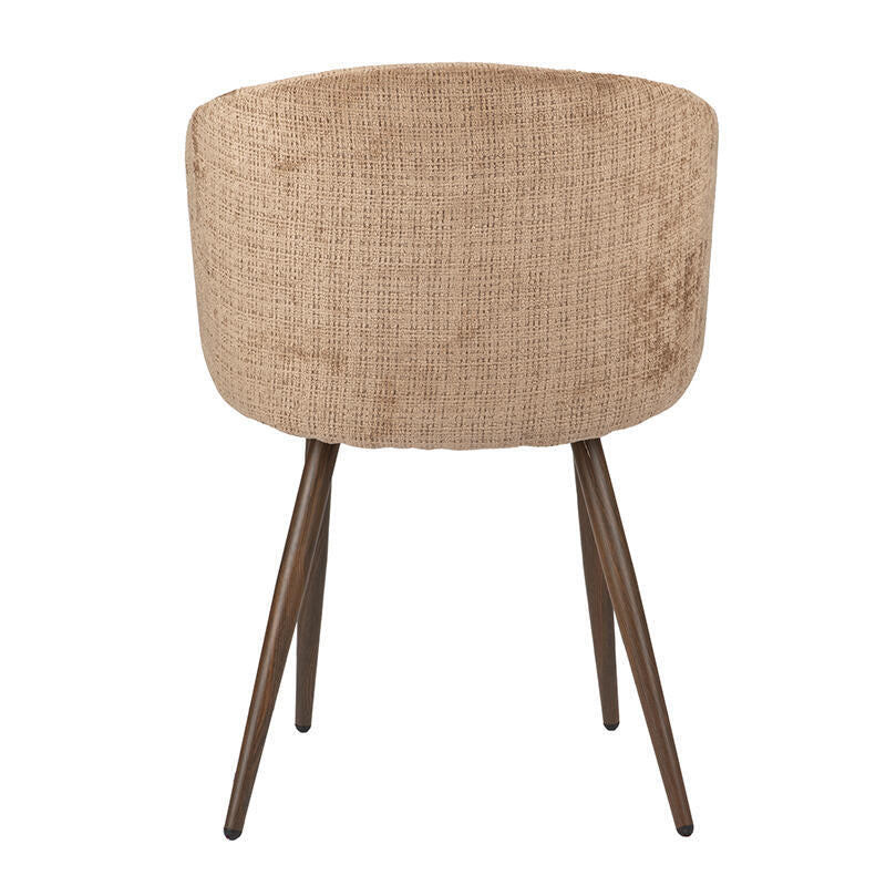 LUNA Chair in Caramel with Dark Wooden Base