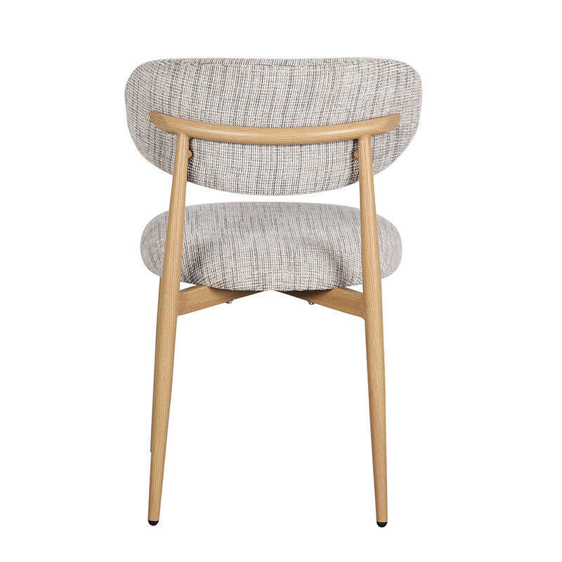 Stuhl JAPANDI grau-beige mit Holzgestell