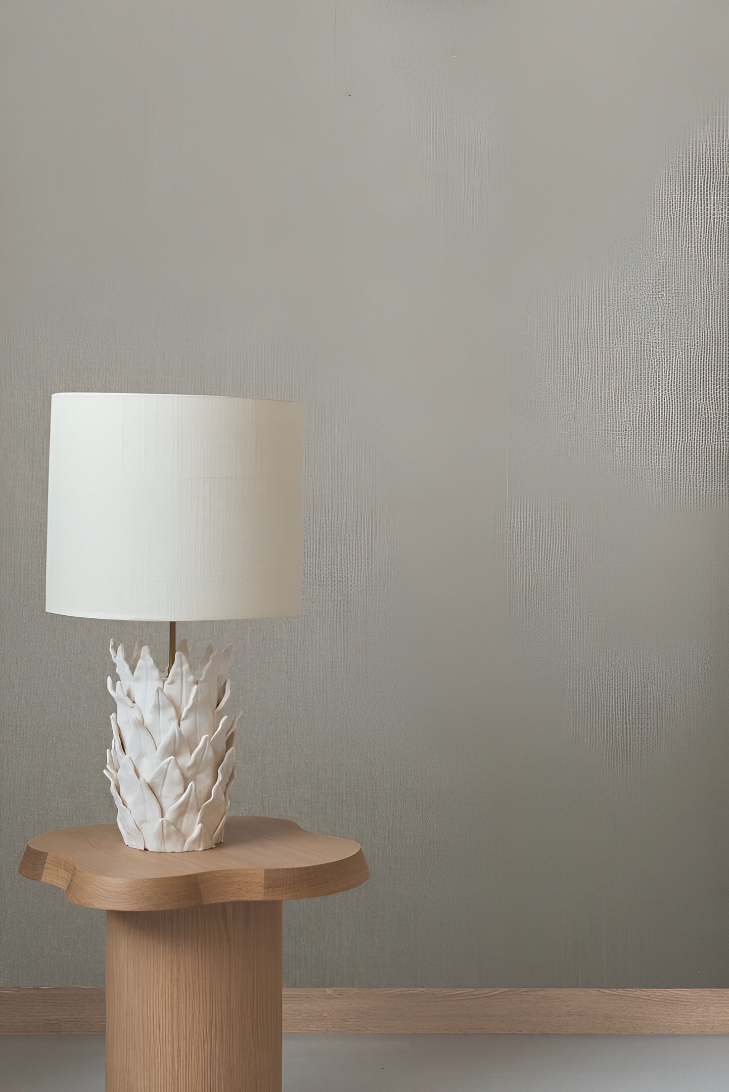 Textilwandtapete aus Leinen LINORA - GRIS SOURIS mausgrau