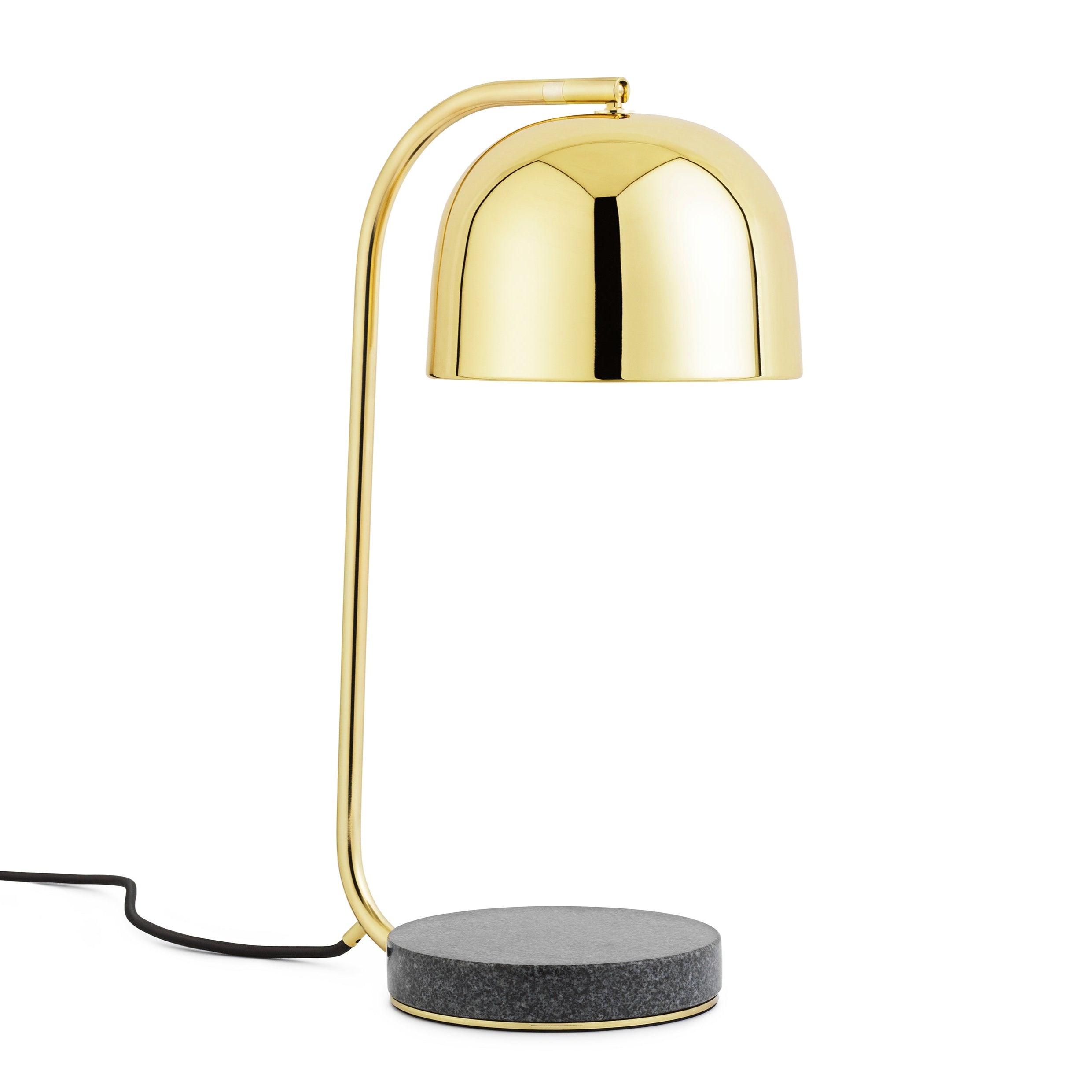 GRANT goldene Tischlampe mit schwarzem Granit