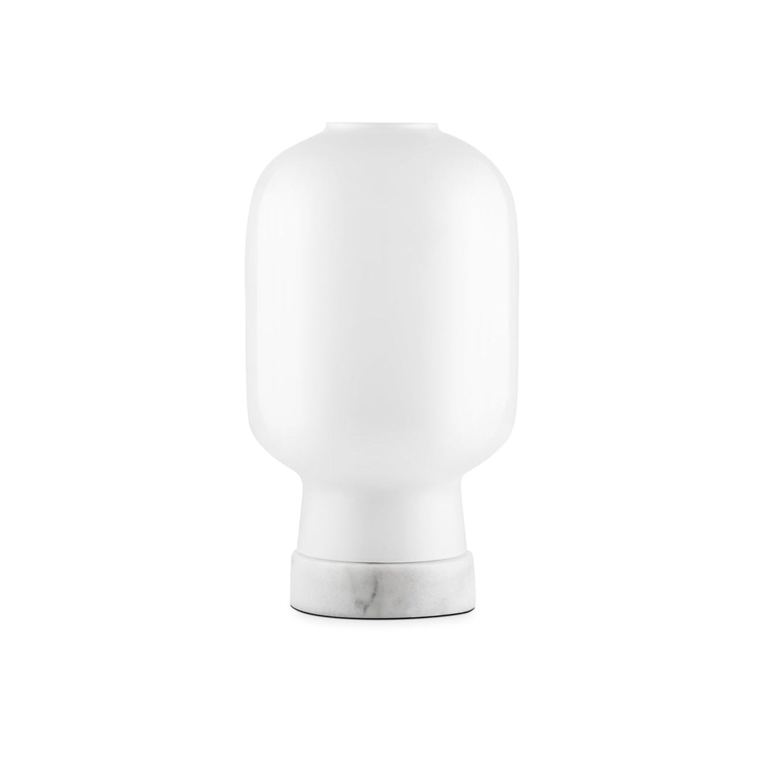 AMP table lamp white glass with white marble