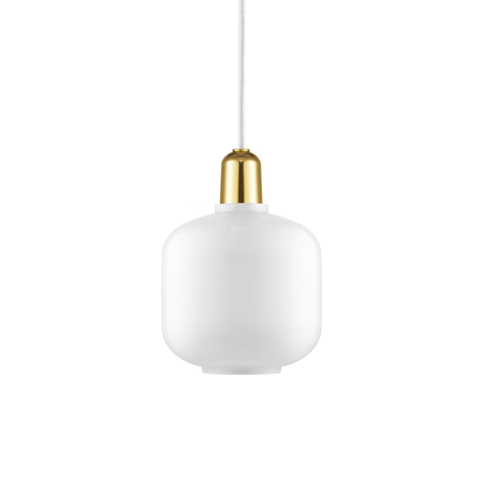 AMP Pendelleuchte Weißes Glas mit Gold-Finish