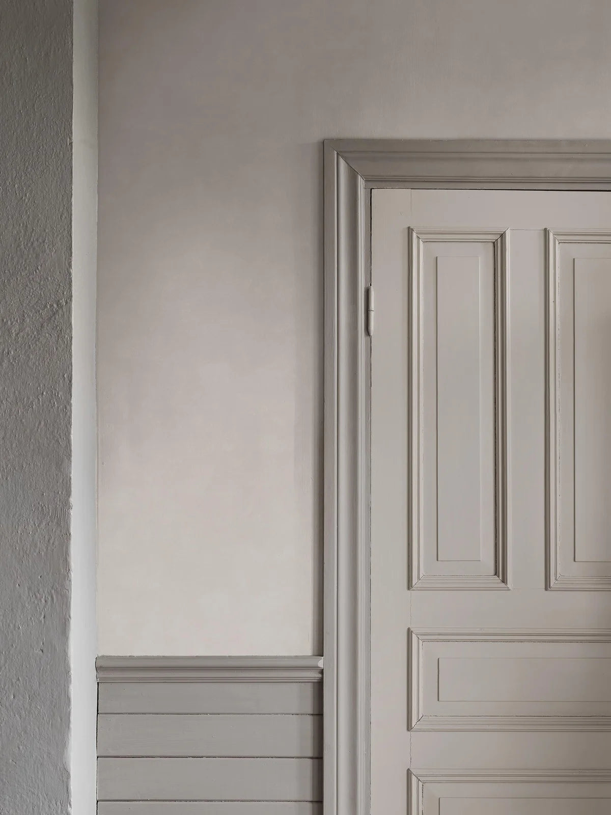 Tapete, die Leinwand imitiert SHADES - CHALK cremefarben