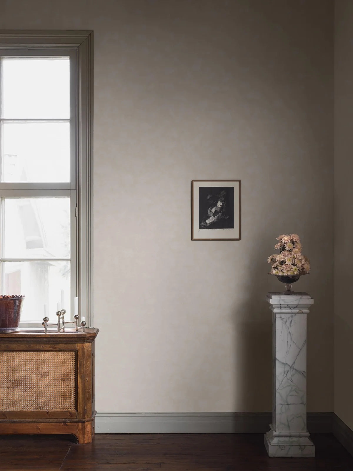 Canvas-like wallpaper SHADES - DOLOMITE warm beige