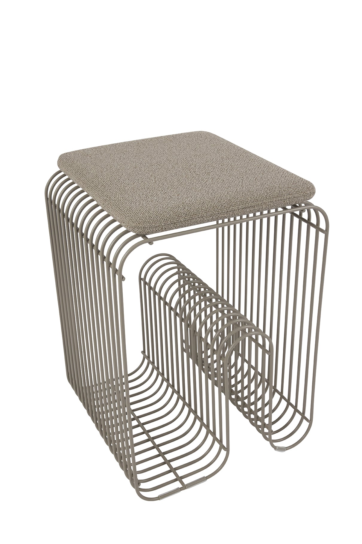 Sitzkissen CURVA taupe Bouclé