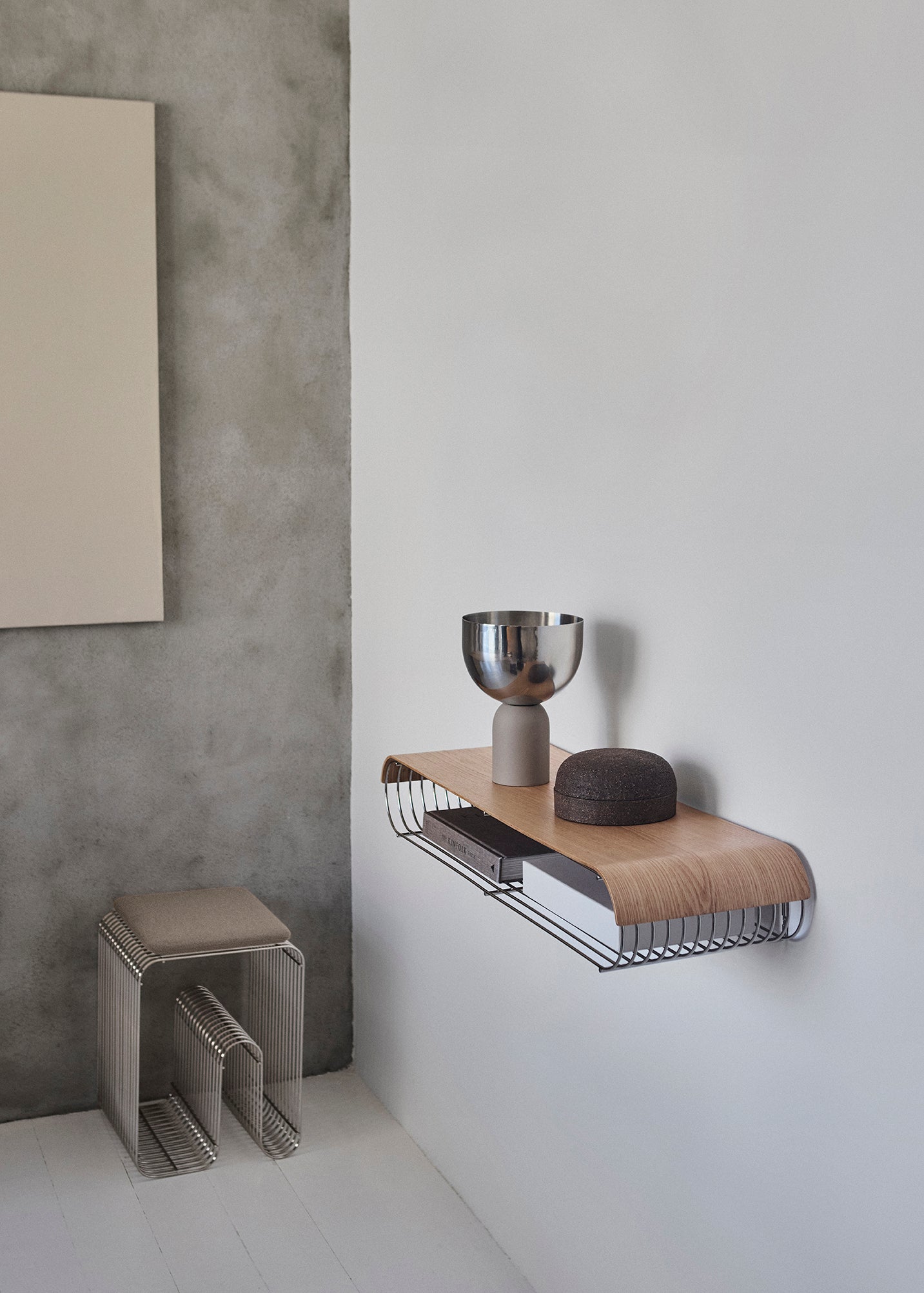 Sitzkissen CURVA taupe Bouclé