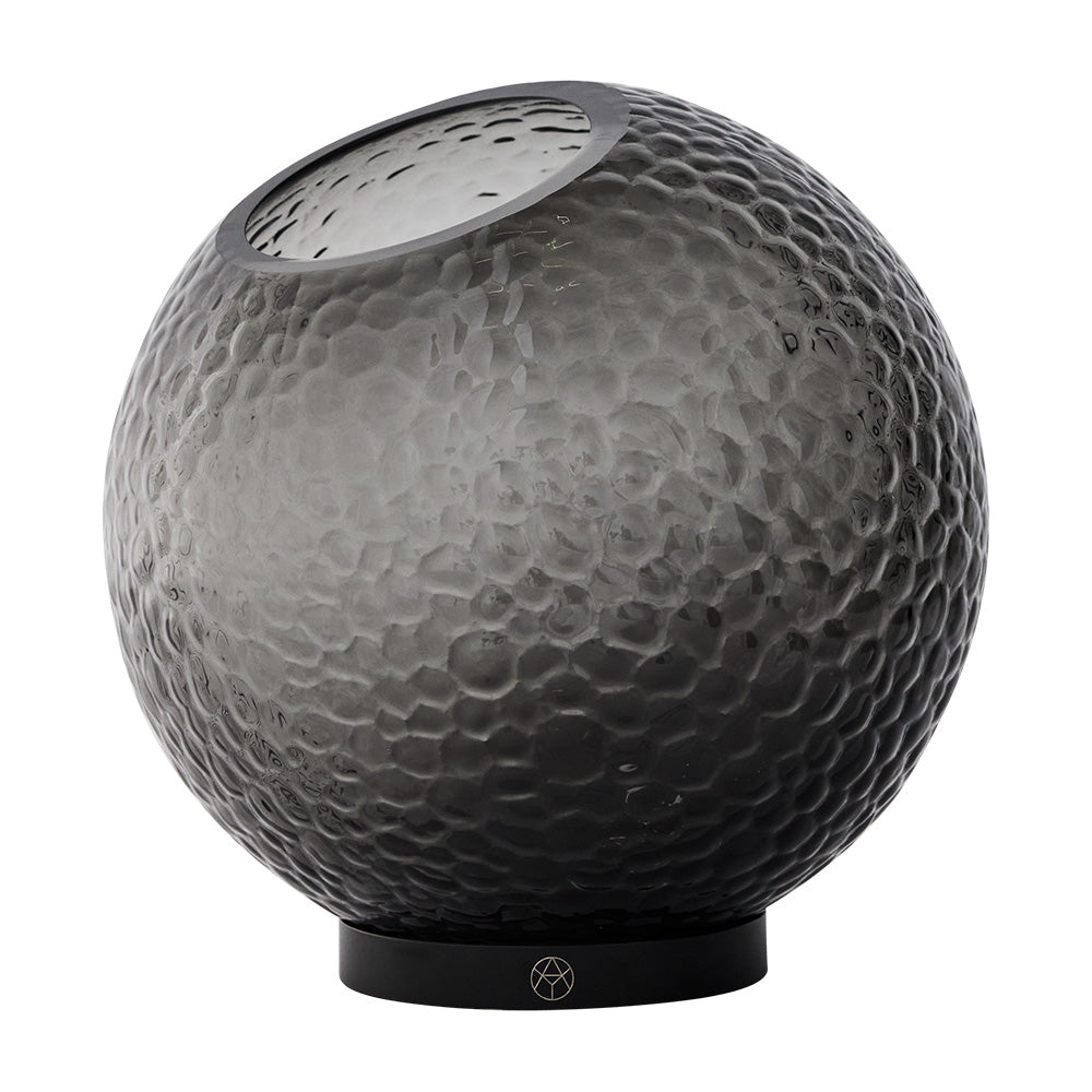 Vase GLOBE BUBBLES schwarzes Glas