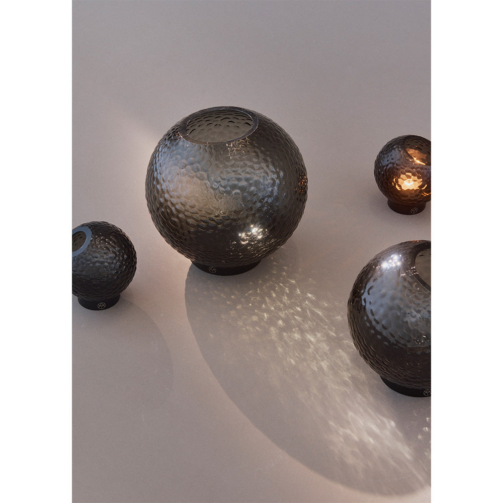 Vase GLOBE BUBBLES schwarzes Glas