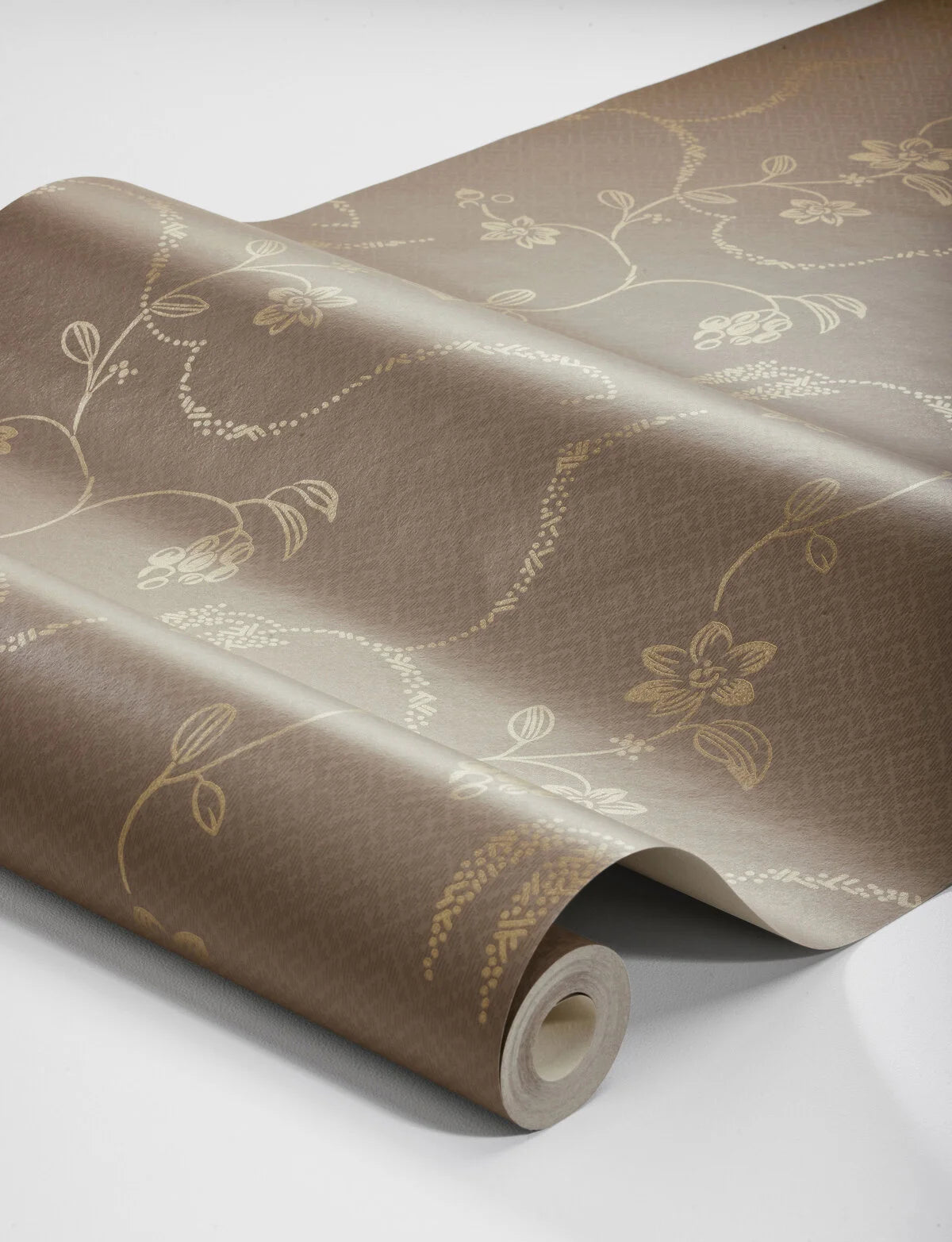 Tapete mit Pflanzenmotiv ELSIE braun mit Gold