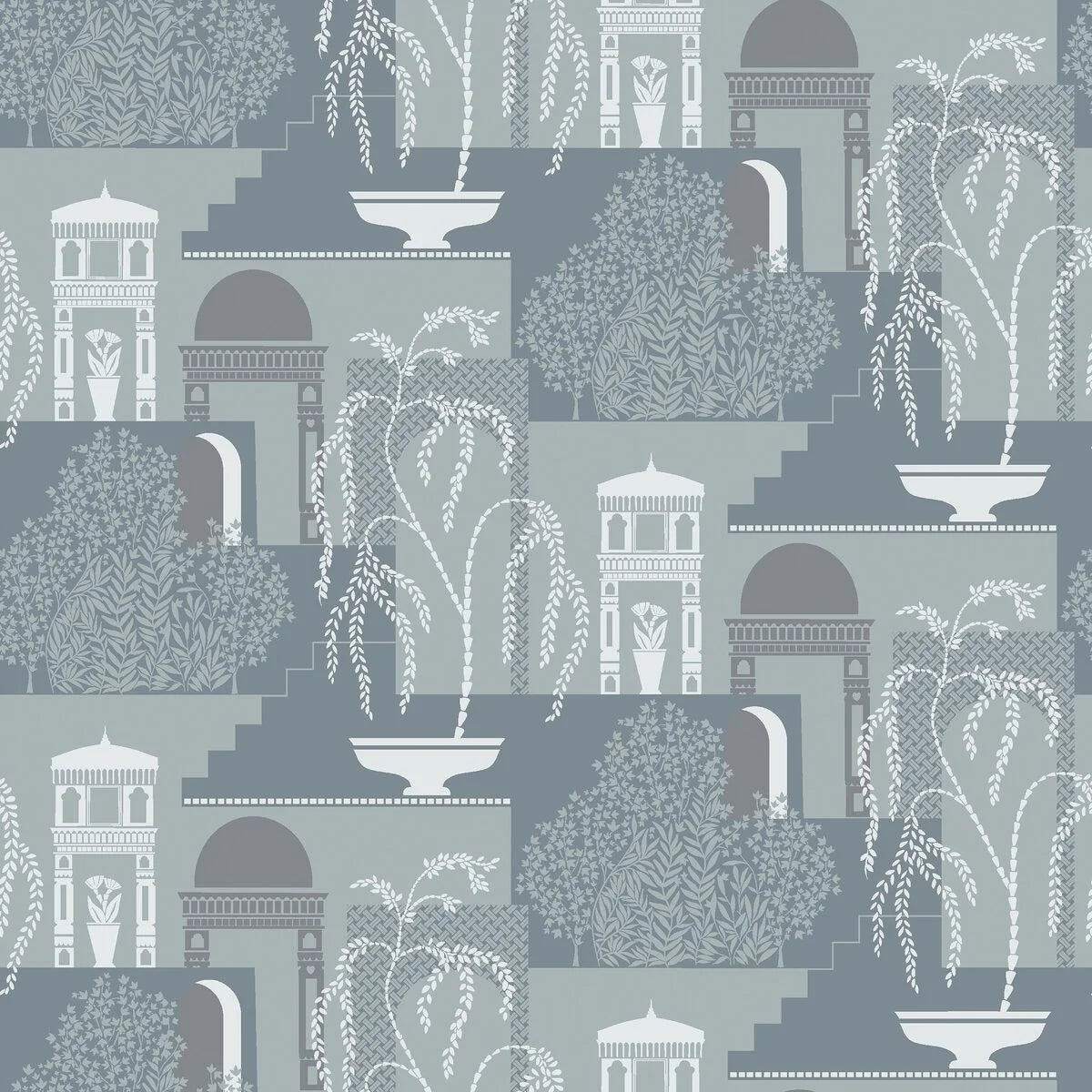 Antique Landscape Wallpaper MIMI Blue