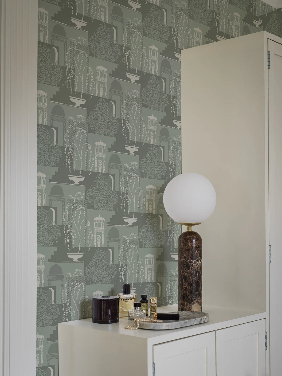 Antique Landscape Wallpaper MIMI Green