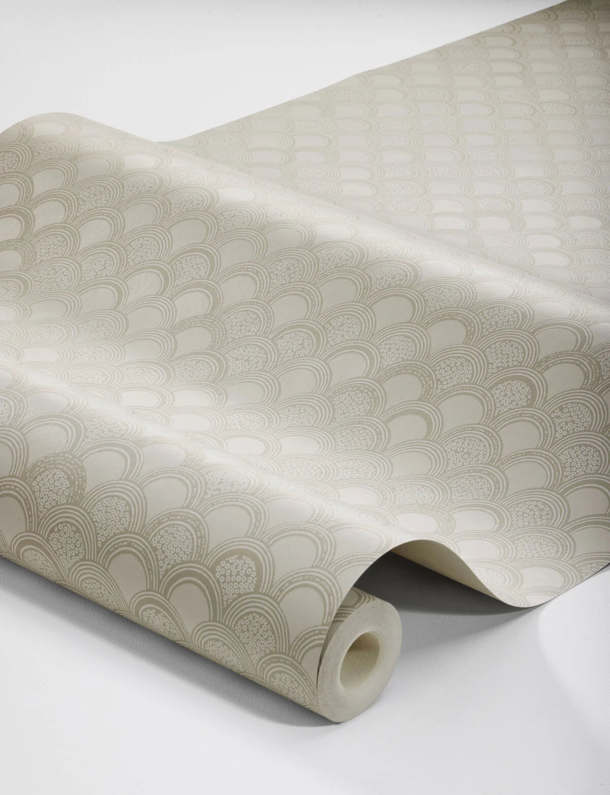 Tapete mit geometrischem Bogenmuster BIRGIT beige