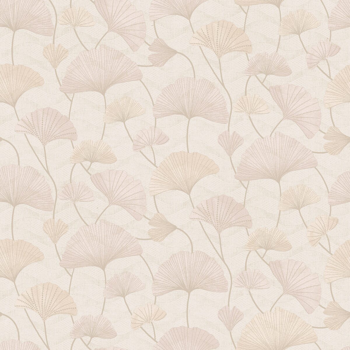 Strukturierte Tapete mit Pflanzenmotiv SOPHIA beige-rosa