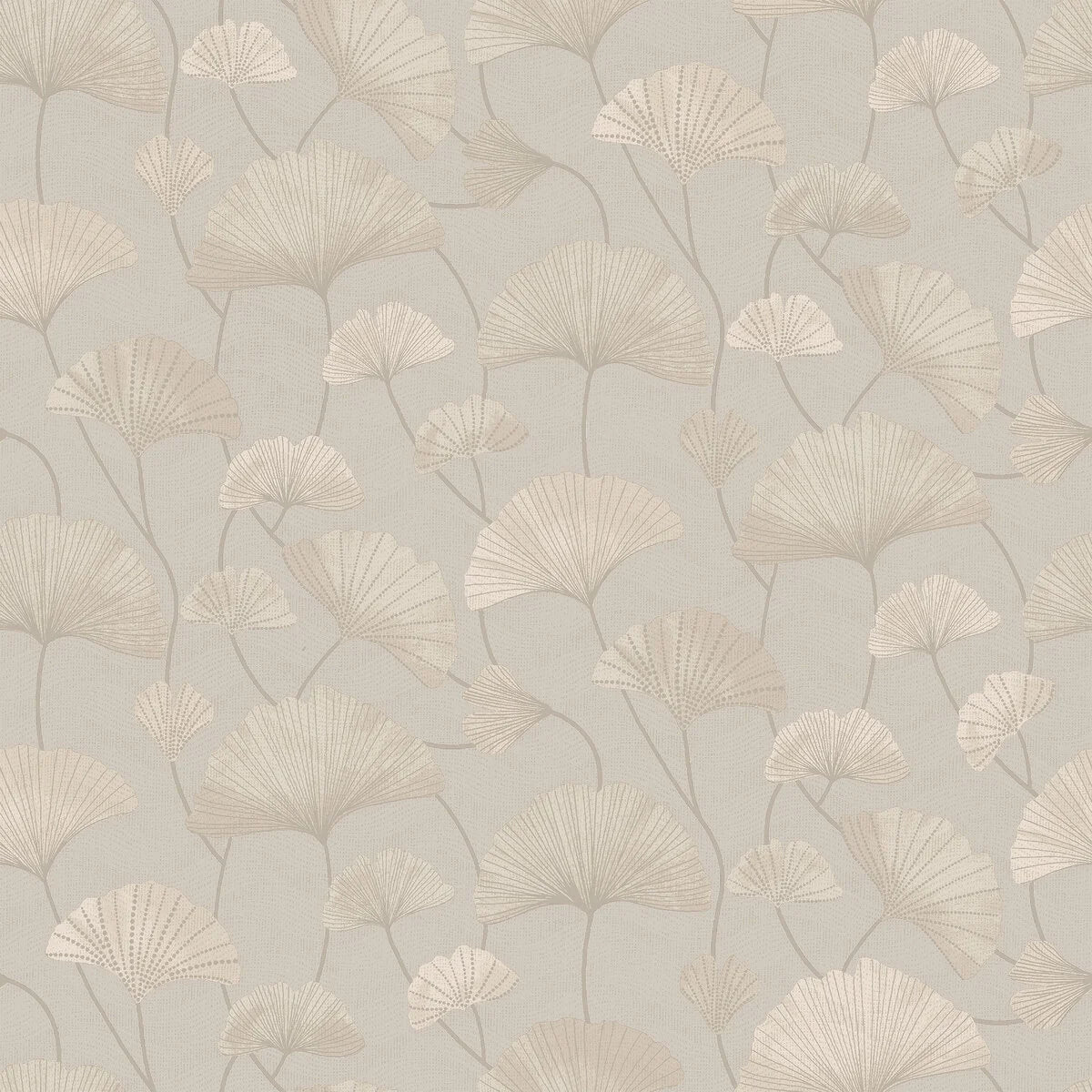Strukturierte Tapete mit Pflanzenmotiv SOPHIA grau-beige