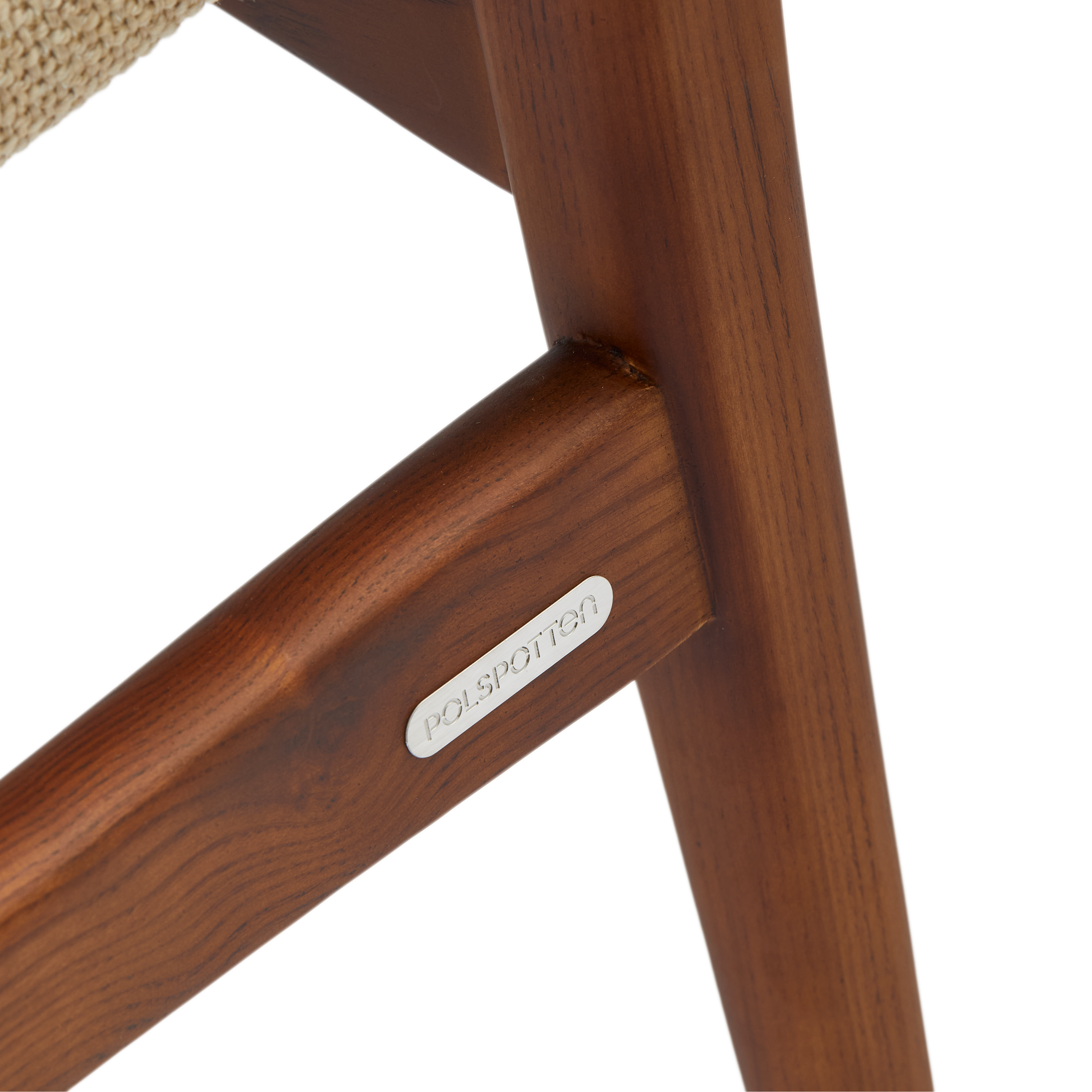 Beige PEGGY Armchair with Wooden Base