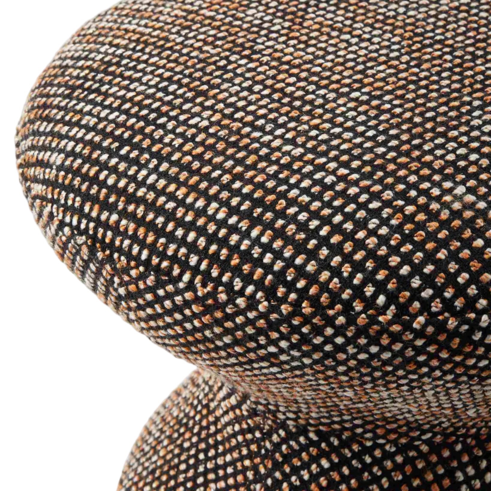 SOFT ZIG ZAG Stool Dark Brown