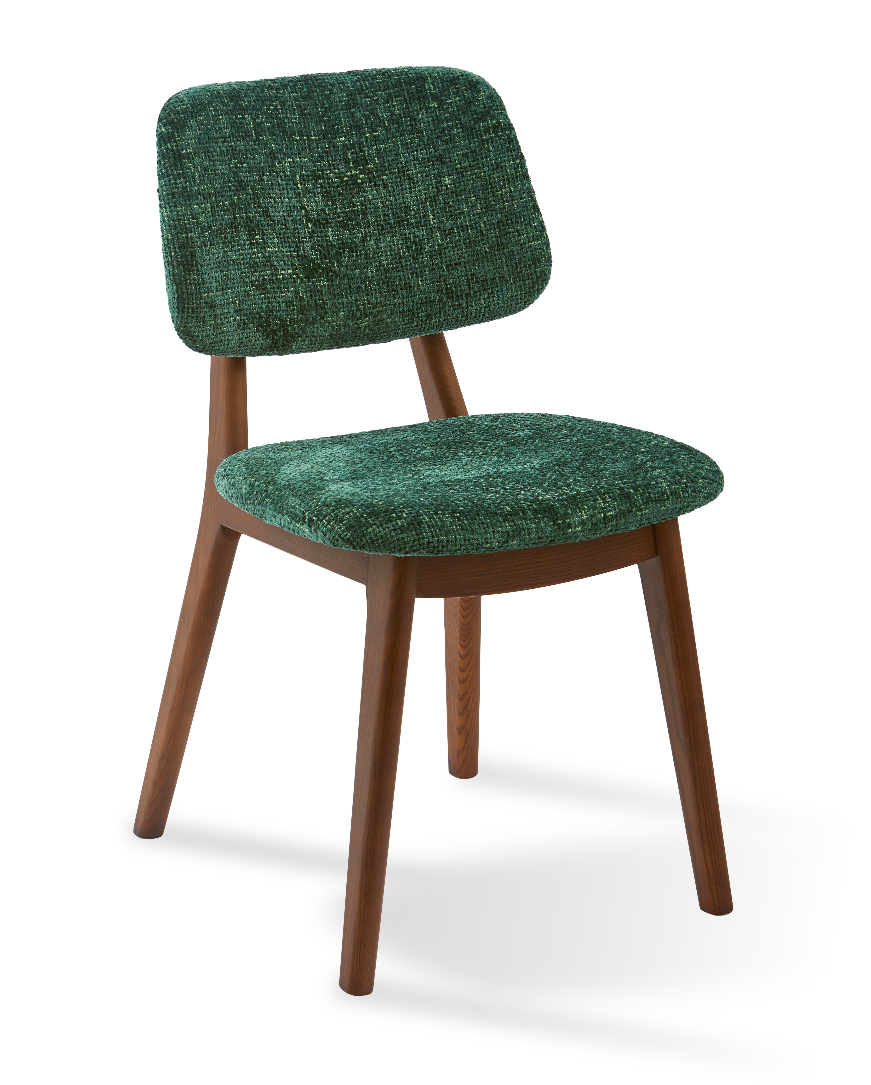 HAPPY DAYS Chair in Dark Green with Wooden Base