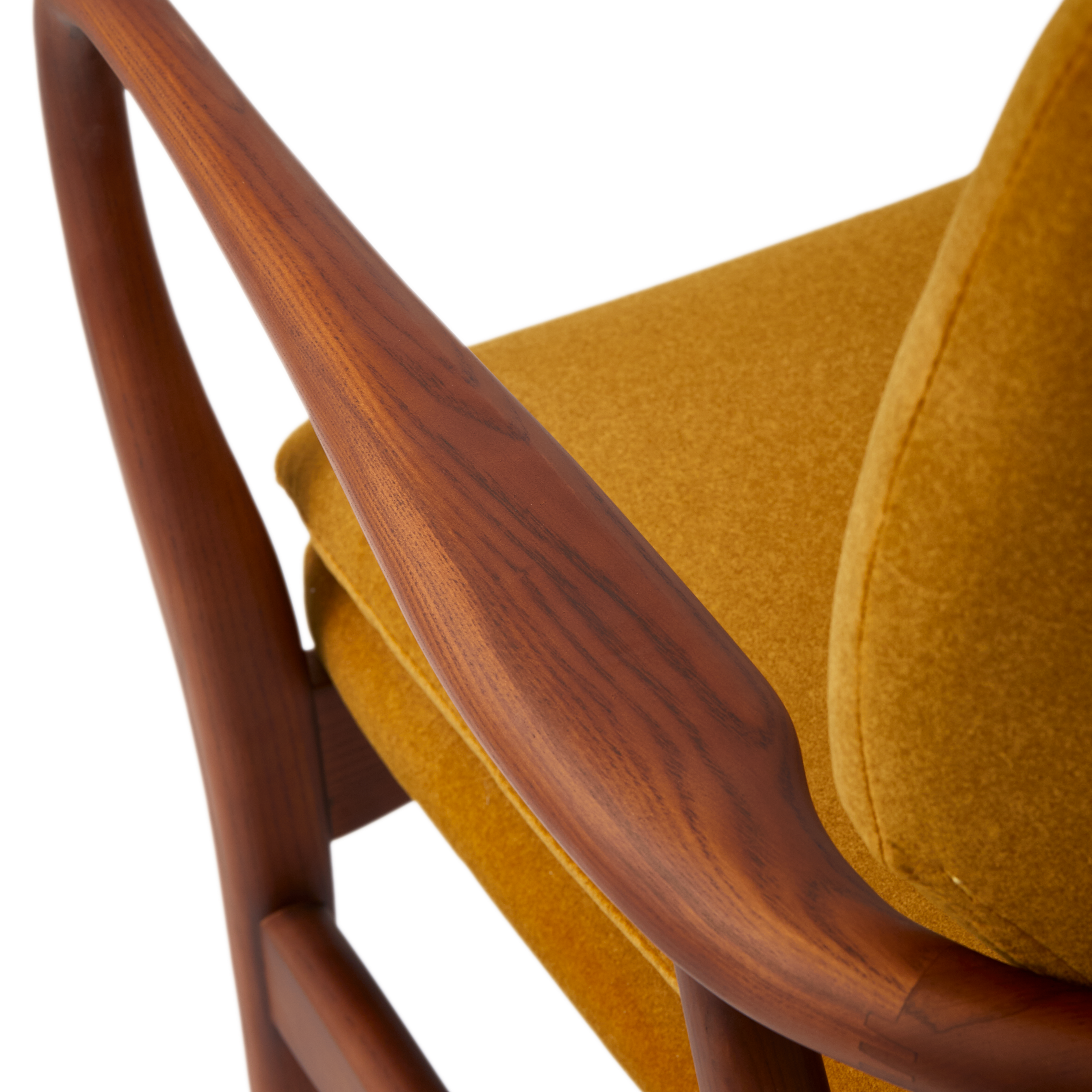 Sessel PEGGY senfgelb mit Holzgestell