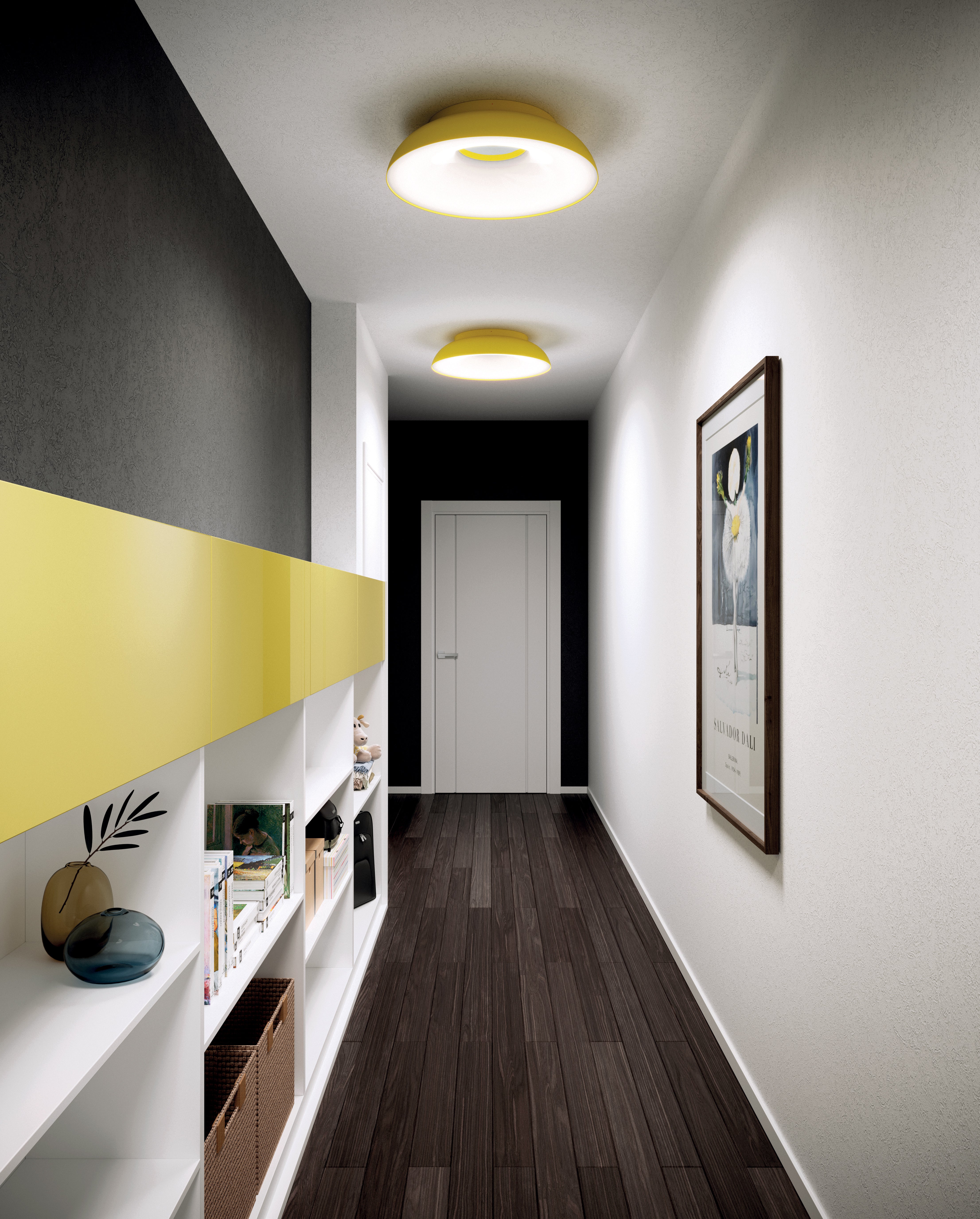 Wandlampe MAGGIOLONE geprägt in Weiß