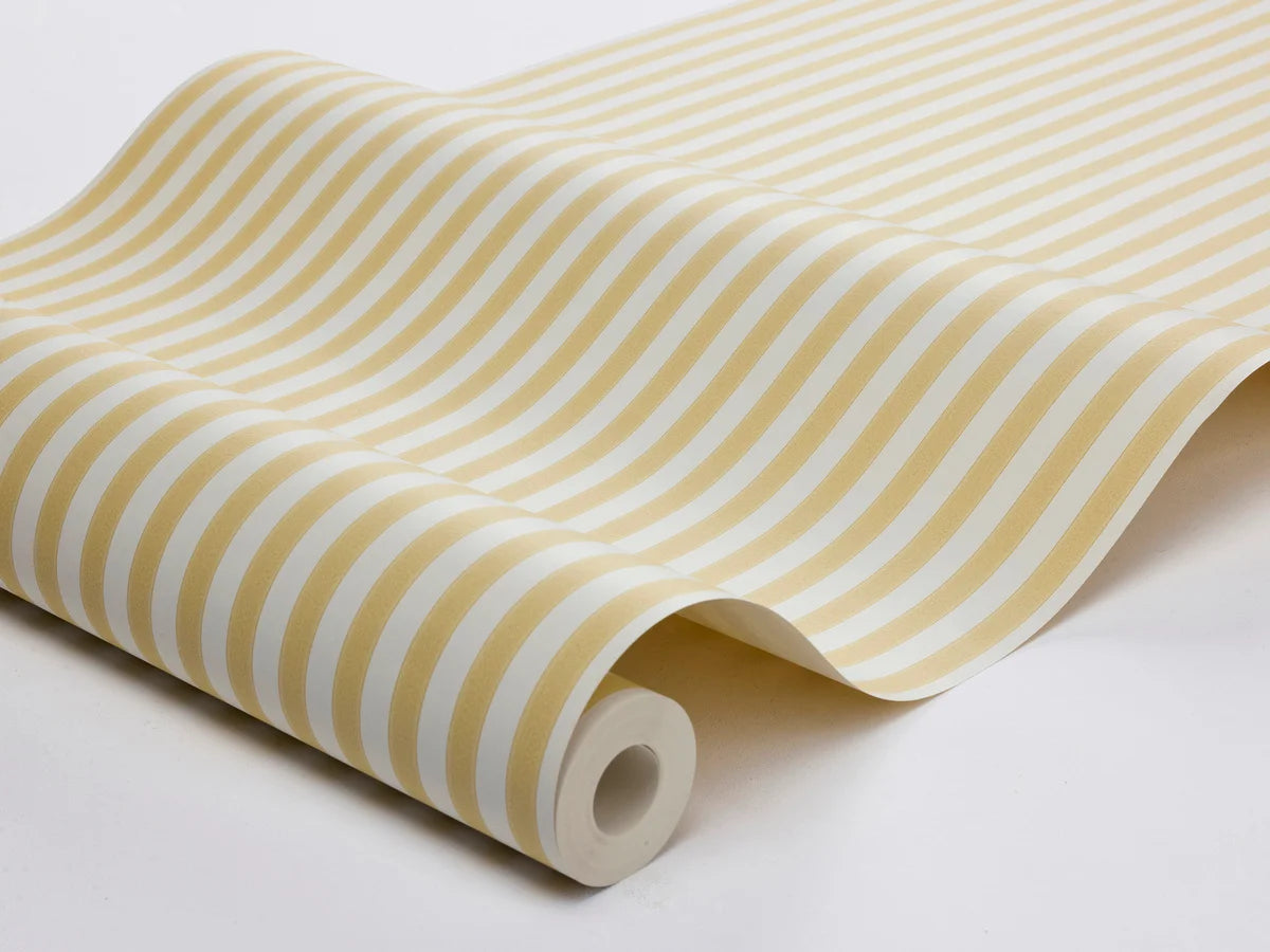 Tapete mit Streifenmuster MÖLLE STRIPE gelb mit weiß