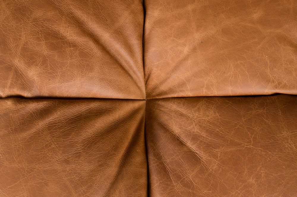 Modulares Sofa HACKMAN - linkes Endelement aus cognacfarbenem Leder