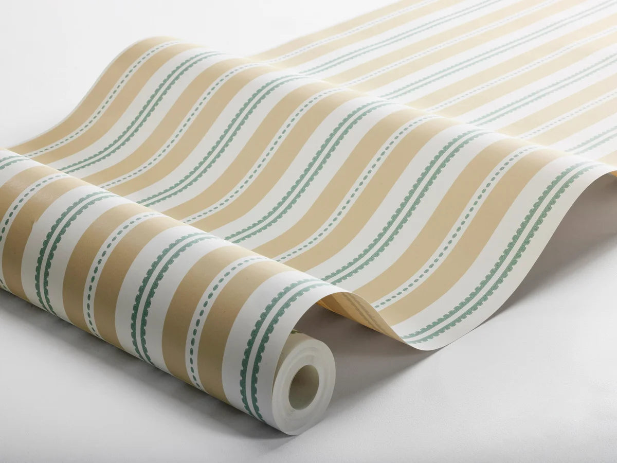 Tapete mit Streifen HEDDA gelb mit weiß