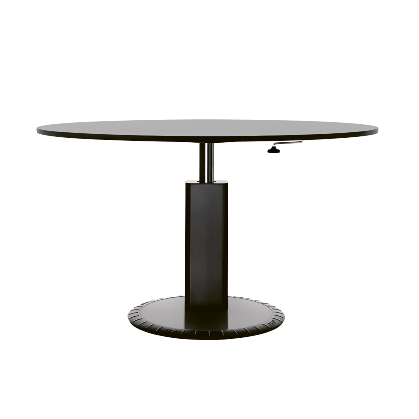 Adjustable 360° Black Round Table