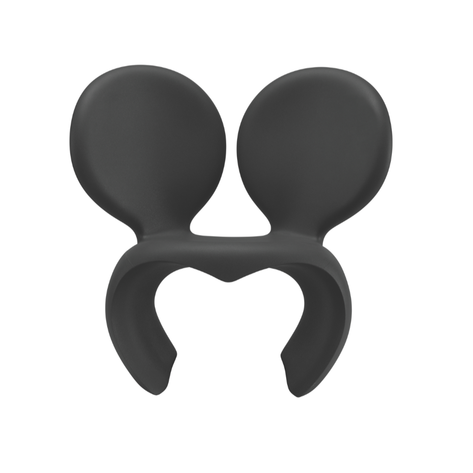 Fotel zewnętrzny DON'T F**K WITH THE MOUSE czarny – Qeeboo