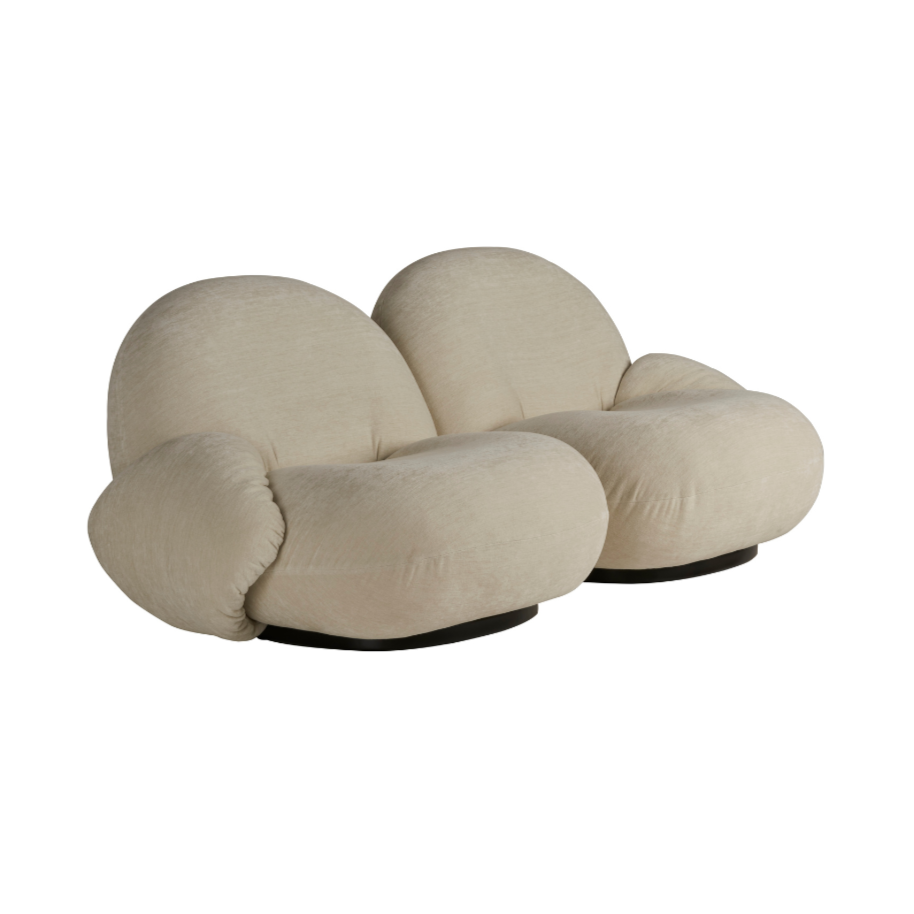 Sofa 2-sitzig PACHA mit schwarzem Gestell