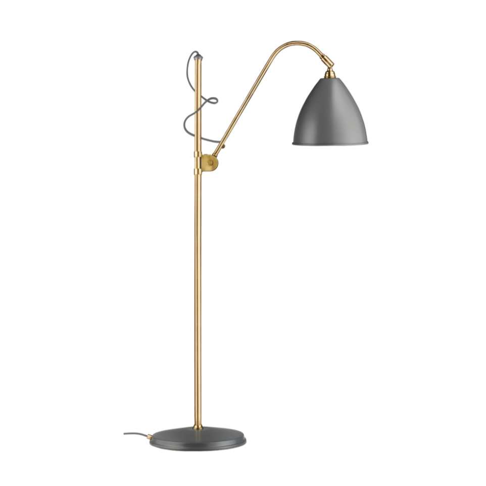 BESTLITE BL3 floor lamp in brass with a black matte shade