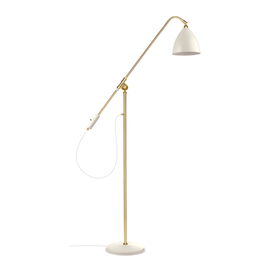 BESTLITE BL4 Floor Lamp in Brass with Cream Shade
