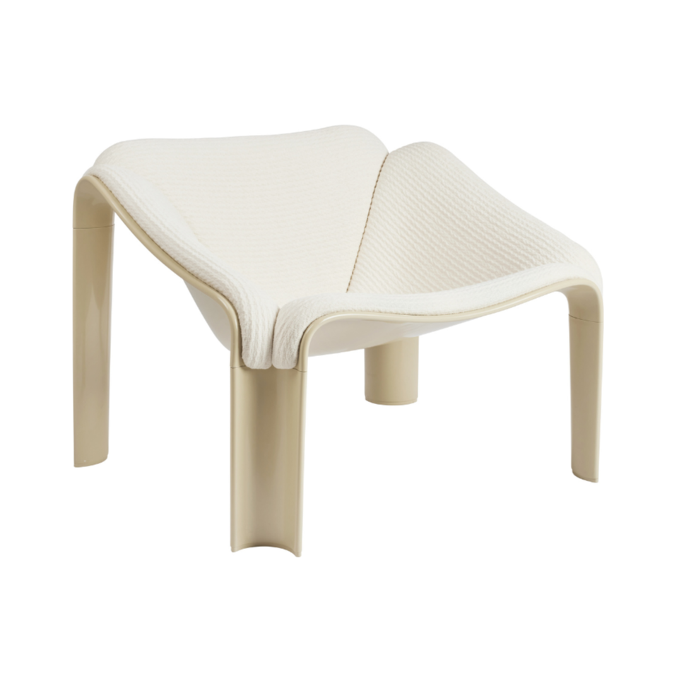 F300 Armchair white with cream base