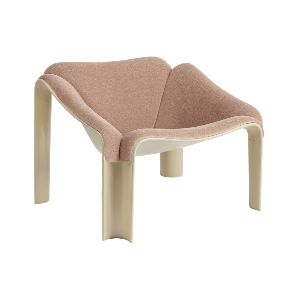 F300 Armchair in Powder Pink with Cream Base