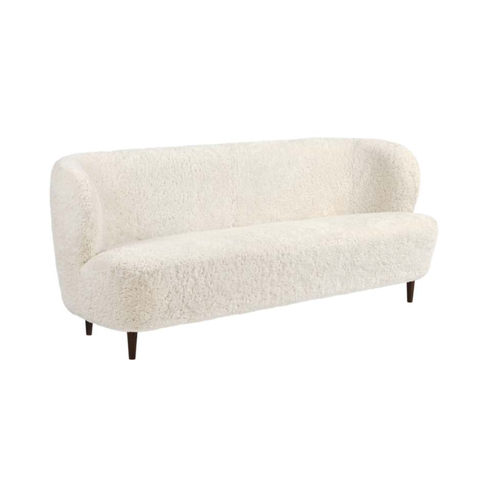 STAY upholstered sofa with a dark oak base