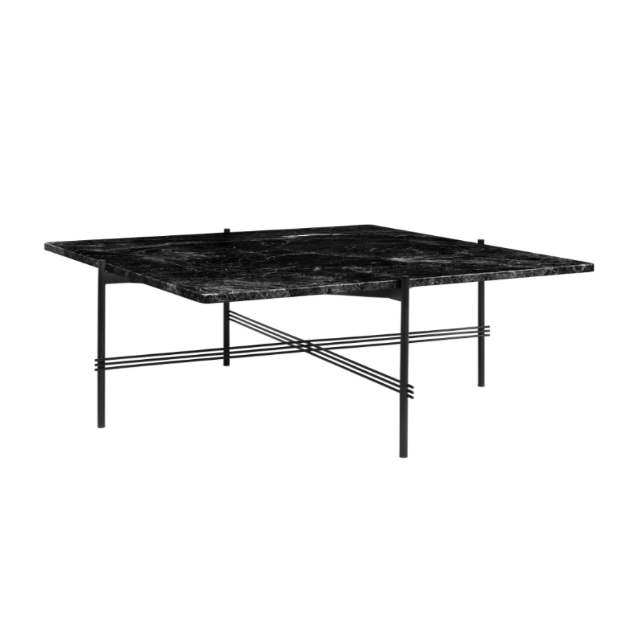 Couchtisch TS schwarzer Marmor mit schwarzem Gestell