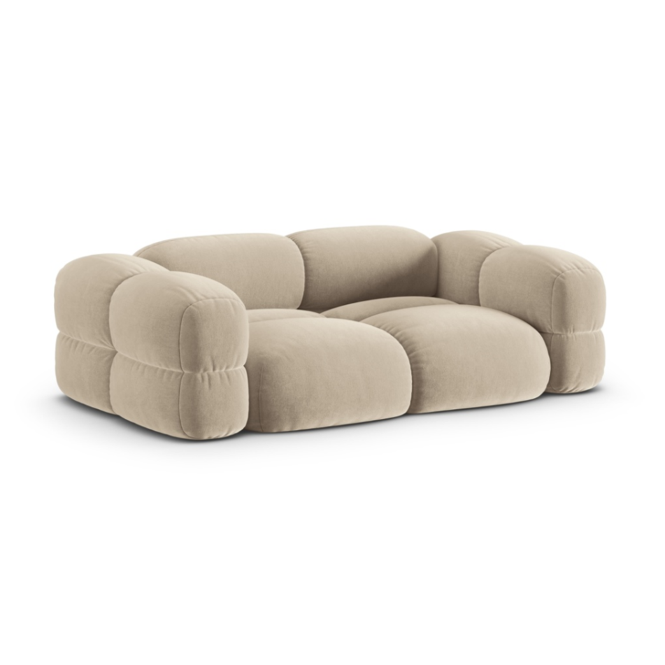 Sofa 3-sitzig aus Samt LORETTO beige