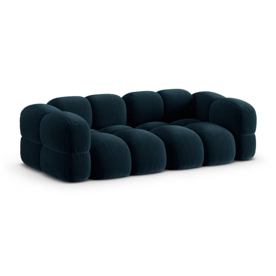 Sofa für 4 Personen aus Samt LORETTO petrol