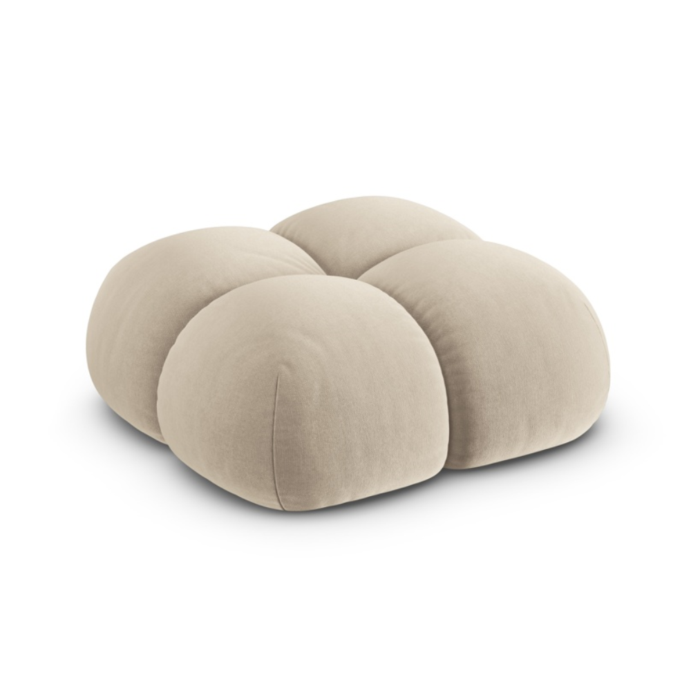 Velvet Pouf LORETTO Beige