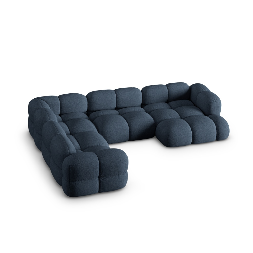 Left-facing U-shaped sofa LORETTO blue